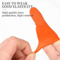 100PCS Reusable Finger Cover Natural Rubber Gloves Non-slip Latex Finger Cots Fingertips Protector Gloves Nail Art Tool. 