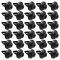 6mm Hole Dia Black Plastic Rivets Fastener Bumper Push 30pcs.