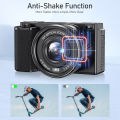 64MP HD Digital SLR Camera For Photography 12X Optical Zoom Camera 4K WiFi Video Vlog Camcorder Webcam DSLR Cameras Auto Focus. 