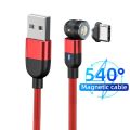 540 Rotate Magnetic Cable Fast Charging Phone Charger Type-C USB C Cable For Huawei P Smart 2021 Honor 10X 9X Lite 30 20 10 9 8. 