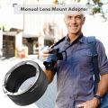 Manual Lens Mount Adapter Ring for Canon EF Mount Lens to Nikon Z5/Z6/Z7/Z50 Z-Mount Mirrorless Camera - black. 