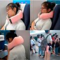U Shaped Memory Foam Neck Pillows Soft Travel Pillow Massage Neck Pillow Sleeping Airplane Pillow Cervical Bedding. 