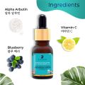 Pilgrim Korean 2% Alpha Arbutin & 3% Vitamin C Brightening Face Serum (Mini - 5 ml) for glowing skin.