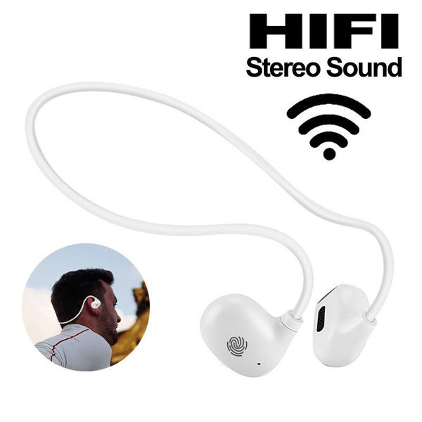 Bluetooth Sport Headphones Wireless Open Ear Headphones HiFi Sound Music  Headsets Not in Ear Bluetooth Earphones for Running Gym Exercise