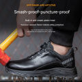 Insulation 6KV Black Leather Work Safety Shoes For Men Anti Smashing Steel Toe Cap Boots Non-slip Indestructible Male Footwear BunnyGarden. 