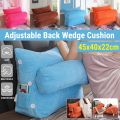 Make you feel comfortable40x45x22cm Adjustable Velvet Triangle Back Wedge Cushion Soft Support Pillow. 