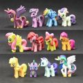 【Hengli jewelry story】(NEW)12pcs Cute Figures My Little Pony Full Set Cute Mini Model My Little Pony Doll Ornaments.