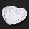 100x 4 inch White Love Heart Paper Lace Doilies doily For cardmaking scrapbooking. 
