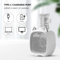 Electric Fan Desk Misting 1200mAh 3 Gear Mini Air Conditioner Water Cooling Fan USB Type-C Charging Spray Humidifier Fan Home.