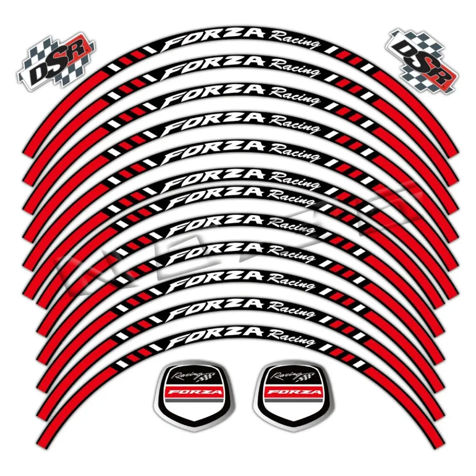 Randsticker wielen Motorfiets Reflecterende Wiel Sticker Naaf Decal