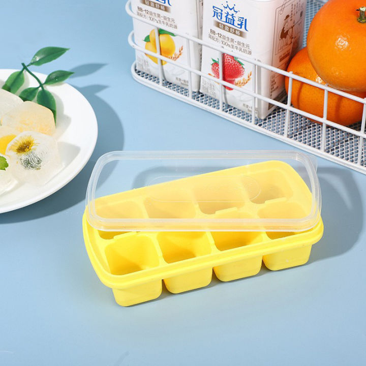 Food Grade Silicone Ice Grid Kitchen Gadge Ice Case Tray Maker Mould Ice Storage Box Quick Freezing Reusable Creative DIY Mold