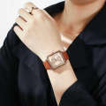 GEDI New Hot Selling Square Korean Style Trendy Student Fashion Waterproof Belt Casual Women's Watch. 