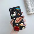 For Tecno Pouvoir 4 4 Pro LC7 LC8 Case Fashion Art Label Black Painted Soft TPU Phone Back Cover For Tecno Pouvoir 4 4 Pro Case.