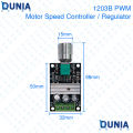 1203B PWM 6V 12V 24V 28V 3A DC Motor Speed Controller Regulator. 