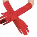 Cosplay Party Stage Performance Women Full Finger Shine Long Velvet Gloves.