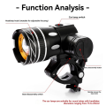 USB Rechargeable High LED Front Light for & Road Bicycles, Ideal for Night Safety.