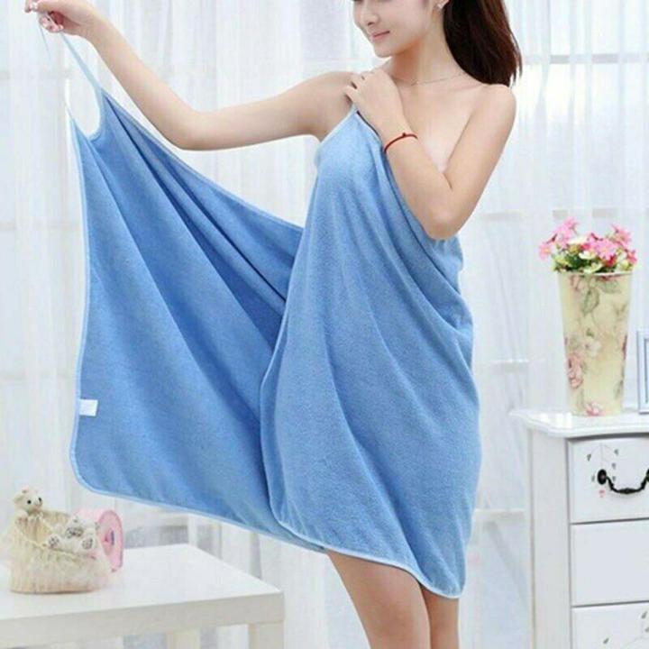Bathroom Women Bath Towels Wearable Towel Dress Beach Adults
