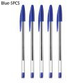 5Pcs 1.0 mm Ballpoint Pens Long Lasting Smooth Blue Pens Black Ballpoint Pen Student Writing Stationery Office School Supplies Shapewear. 
