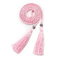 Ethnic Women Braided Knot Tassel Belt Waistband Skinny Thin Waist Rope Strap. 