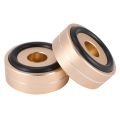 4PCS Turntable Isolation Feet Pads Aluminum Speaker Spikes Stand Foot Cones Base Mat for Audio Sound Amplifier.