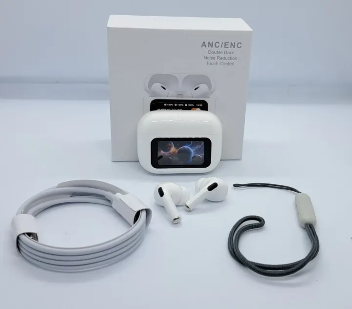 Airpods%20A9%20Pro%20Touch%20Screen%20Display%20with%20wireless%20%20Earbuds%20-%20Black%20-%20Image%202