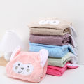 Children's coral velvet bath towel three-dimensional cute cartoon cape bath towel bath hooded big ears hooded cape wholesale. 