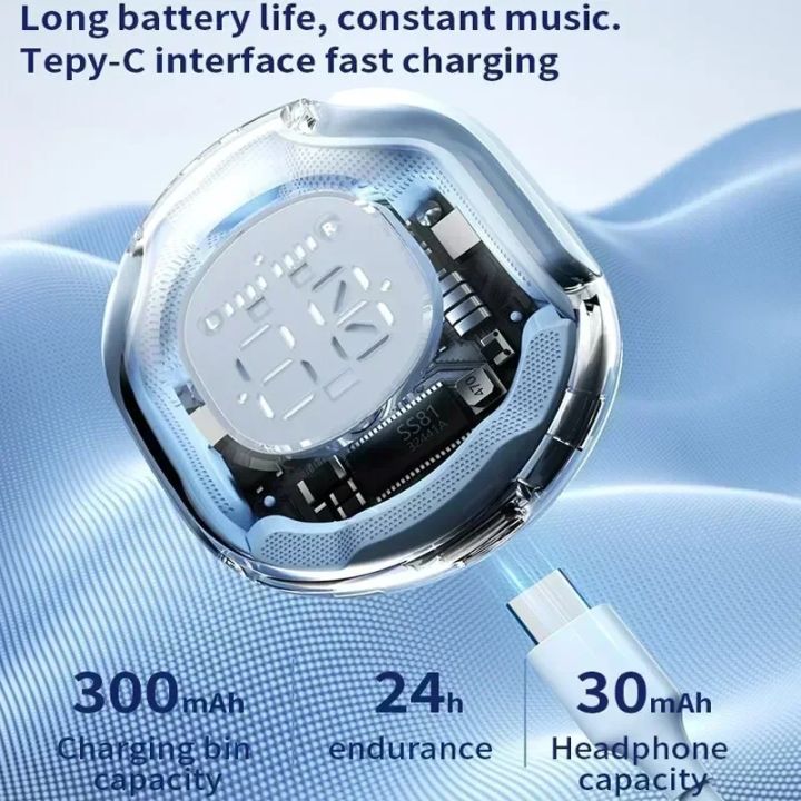 Timack%C2%AE%20Air%20buds%20Air39%20Transparent%20Fashion%20Noise%20Canceling%20Bluetooth%205.3%20Wireless%20Earbuds%20Bluetooth%20Headset%20for%20Xiaomi%20iPhone%20Headphone%20-%20Image%207