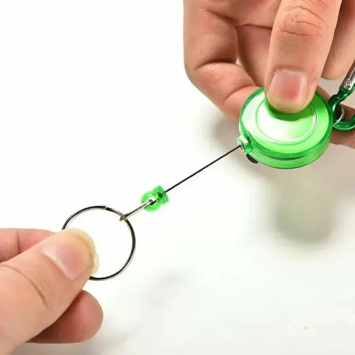 1/3pcs%20Retractable%20Steel%20Cord%20Pull%20Reel%20Keychain%20Wire%20Rope%20Clasp%20Key%20Ring%20Recoil%20ID%20Card%20Holder%20Chains%20Sporty%20Multifunction%20Tool%20-%20Image%204