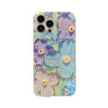 New Phone Case For Apple iPhone 15 Pro Max 15 Plus Cover Soft Blue Light Oil Painting Flower Silicone Anti Shock for iPhone 15 Plus 15 Pro Max Case. 