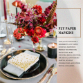 Gold Dot Cocktail Napkins (50 Pack)3-Ply Paper Napkins with Gold Foil Polka Dots Perfect for Birthday Party, Baby Shower, Bridal Shower, Holiday Celebration & Wedding.