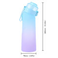 Flavored Water Bottle with 7 Flavour Pods Scent Up Water Bottle 650ML Portable Reusable Air Flavored Drink Cup Outdoor Sports.