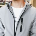 Young Fashion Jacket Men Hooded Casual Jacket Spring Autumn Men Outwear Zipper cket Slim Fit Men's Clothing Brand. 