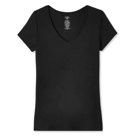 Women's%20Short%20Sleeve%20Multicolor%20V-Neck%20Cotton%20T-Shirt%20From%20Levin%20-%20Image%202