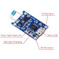 Micro USB 5V 1A 18650 TP4056 Lithium Battery Charger Module Charging Board WithProtection Dual Functions 1A.