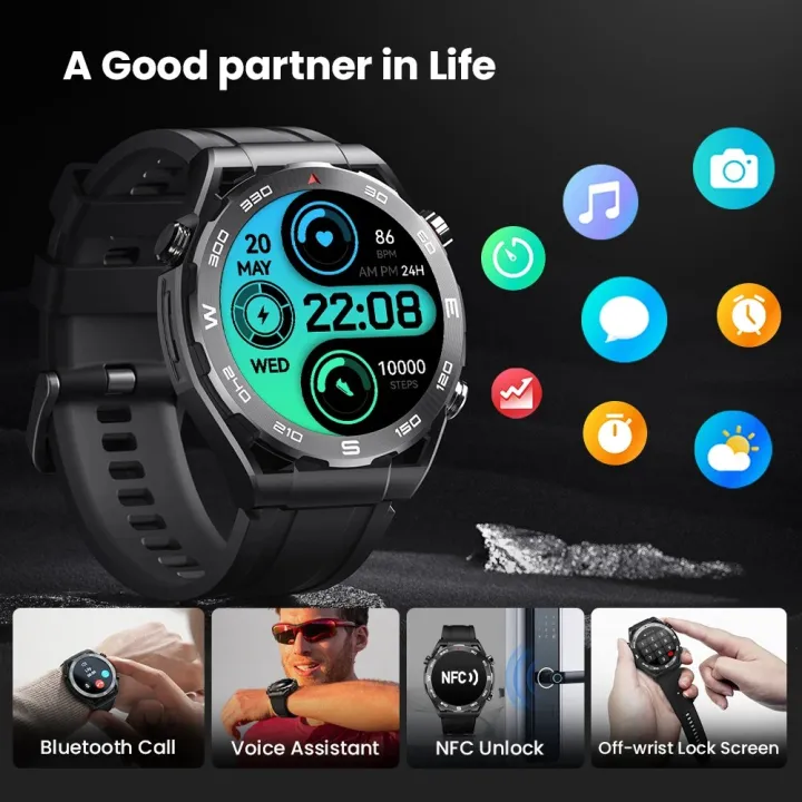HAYLOU%20Watch%20R8%20Smartwatch%201.43''%20AMOLED%20Display%20Smart%20Watch%20Bluetooth%20Phone%20Call%20Mulitary-grade%20Toughness%20Smart%20Watches%20for%20Men%20-%20Image%206