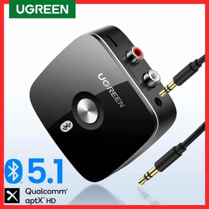 UGREEN CM106 Bluetooth RCA Receiver 5.1 AptX HD 3.5mm Jack Aux Wireless Adapter