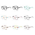 Large Frame Gradient Anti Blue Light Glasses Trendy Street Style Vintage Square Frame Glasses Flat Rainbow Frame Glasses for Street Photography Vision Correction Eye Protection Fashionable Outfit.
