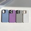 HOCE Luxury Matte Phone Cases For iPhone 15 14 13 Pro Max With Plating Camera Bumper Protect Case For 14 Pure Color Dustproof Net Cover.