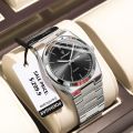 POEDAGAR 930 Luxury Watch For Men Waterproof Luminous Date Week Stainless Steel Casual Quartz Men's Watch. 