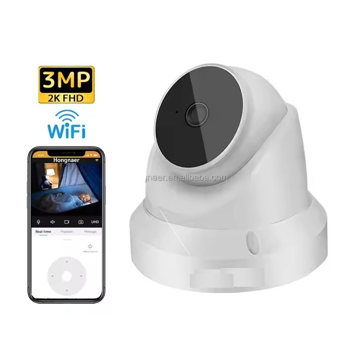 V380 Q1 3MP H.265 Indoor / Outdoor Dome Pan Tilt WIFI AI IP Camera 360° Night Vision APP Control Motion Detection Home Security Camera Baby Monitor