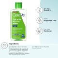 CeraVe Micellar Water, Hydrating Facial Cleanser & Eye Makeup Remover with Niacinamide, Ceramides & Glycerin, Fragrance-Free & Non-Irritating, 10 Fluid Ounces-296 ml. 