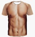 Men's T-shirt Summer Funny Body Six-pack abs Muscle T Shirt Camisetas Hombre 3D Print Short Sleeve Fitness Shirt Streetwear.