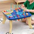 Baby Activity Table Bead Maze Gear Early Learning Wooden Play Table Toy for Toddlers Kids 1 2 3 4. 