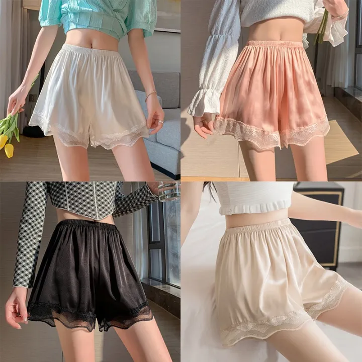 Women%20Safety%20Pants%20Ice%20Silk%20Boxer%20Shorts%20Ladies%20Lace%20Seamless%20Underwear%20Polyester%20Bloomers%20Shorts%20Anti-Emptied%20Pajama%20Pants%20-%20Image%203