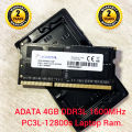 Adata DDR3L 4GB  1600MHz / PC3L-12800s CL11 204Pin SODIMM Laptop Ram With 02 Year Replace Warranty. 