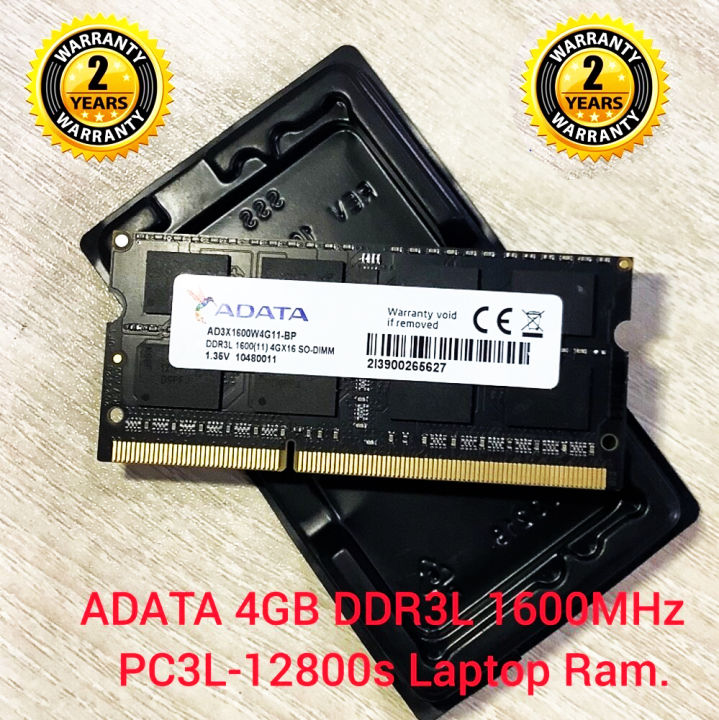 Adata DDR3L 4GB 1600MHz PC3L-12800s CL11 204Pin SODIMM Laptop - Main Image