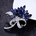 Retro bee chain brooch insect oil drop rhinestone brooch set chain clothing accessories female pin.