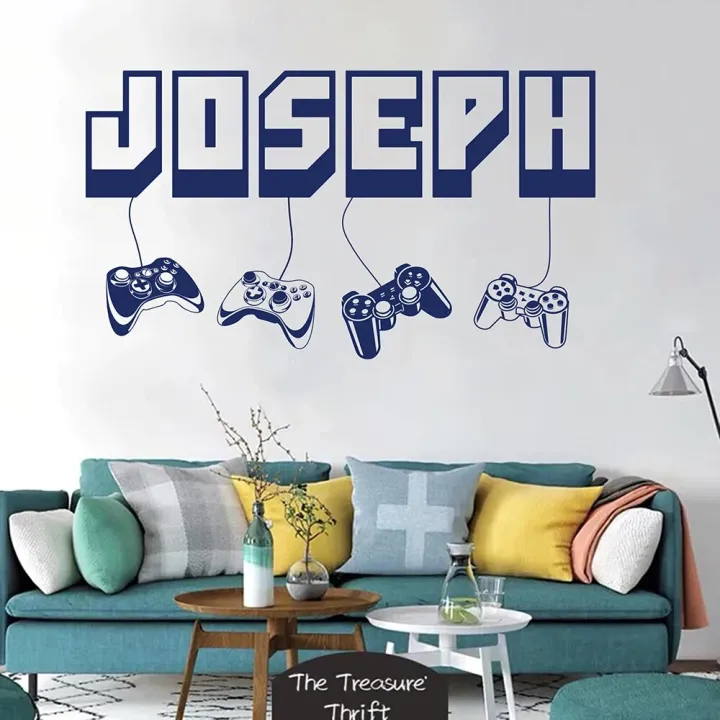 Custom%20Name%20Gaming%20Zone%20Game%20Controller%20Wall%20Sticker%20Decal%20Playroom%20Bedroom%20Video%20Game%20Joystick%20Player%20Home%20Decor%20-%20Image%202