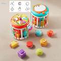 Sensory Bin Baby Toys Activity Cube Shape Sorting Toy for Age 1 2 3. 
