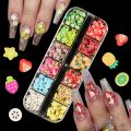 3D Mini Fruits for Nails Fruit Slices Charms Summer Decoration Polymer Clay Flake Accessories DIY Gel Lemon Strawberry Supplies.